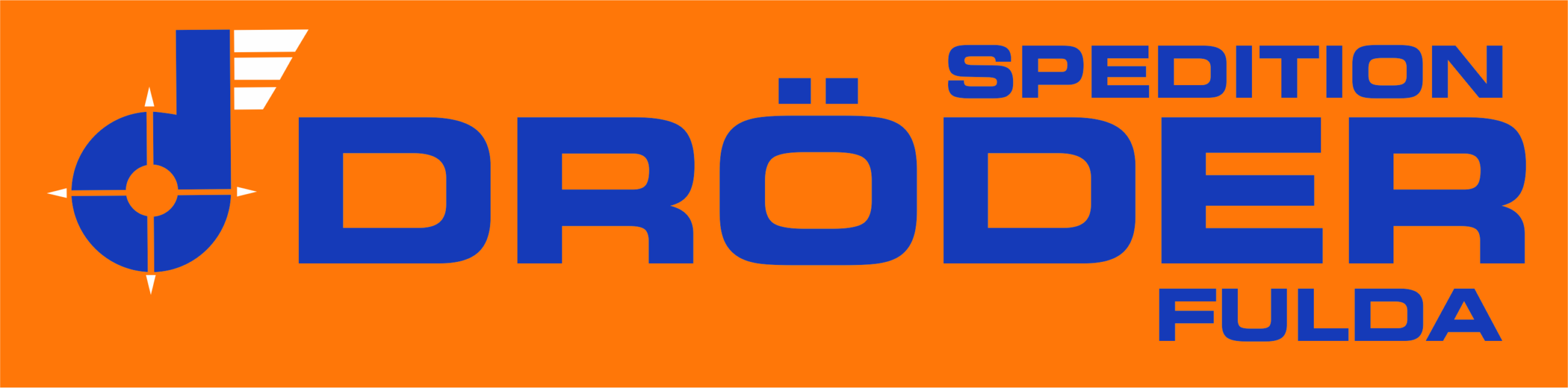 Dröder Werbe-Logo auf Orange